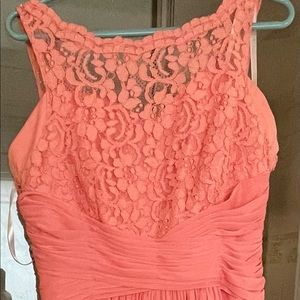 David’s bridal parfait coral color size 12 no Alterations Will ship asap!